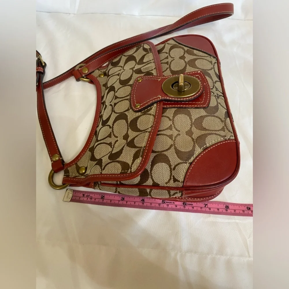 Y2K COACH Legacy Turn lock Hippie Flap Signature Shoulder Bag w/ Dust Bag - Picture 14 of 16